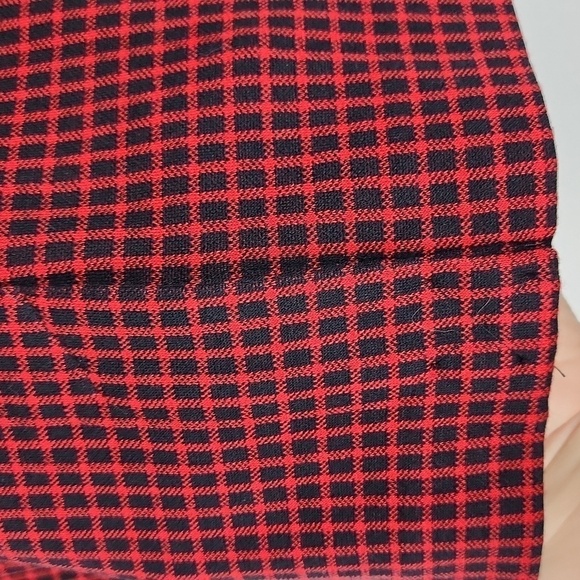 Red and Black Plaid Ponte Pencil Skirt by J Jill size M - Picture 2 of 6